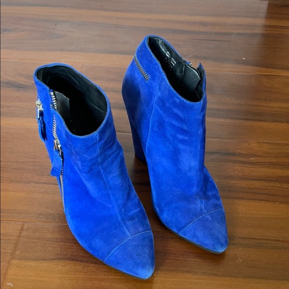ALDO Electric blue zipper ankle boots - Picture 3 of 4